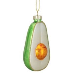 Green and Gold Avocado Holiday Ornament 🥑